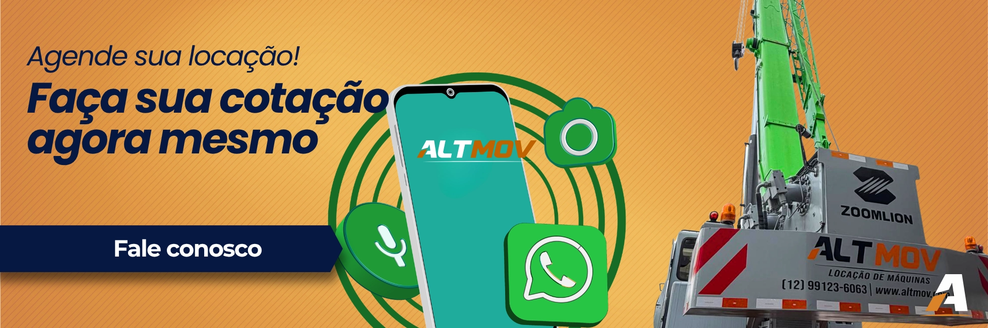 Entre em contato com a ALTMOV pelo WhatsApp