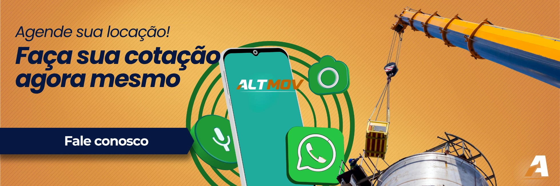 Solicite avaliação para içamento de cargas pesadas com a ALTMOV